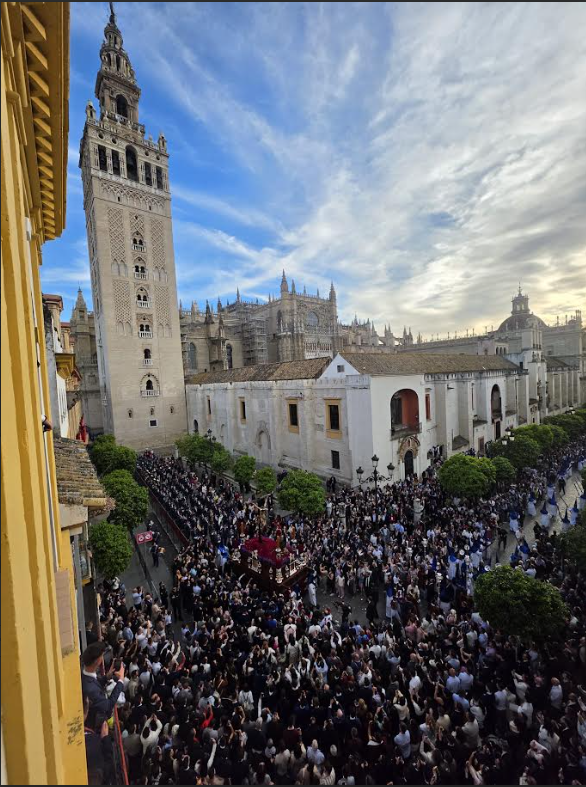 La Giralda and the street from the balcony